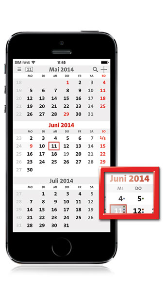 Le Premier Calendrier 3-Mois Mobile